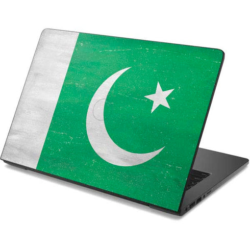 Pakistan Flag Distressed Dell Chromebook Skin